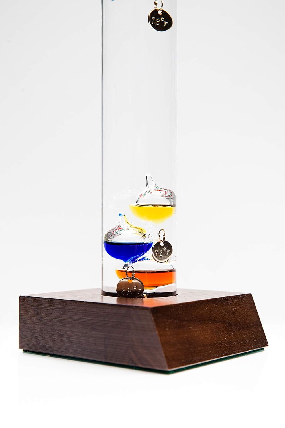 Glassic Gifts® Galileo Thermometer with Wooden Base (17" Tall)