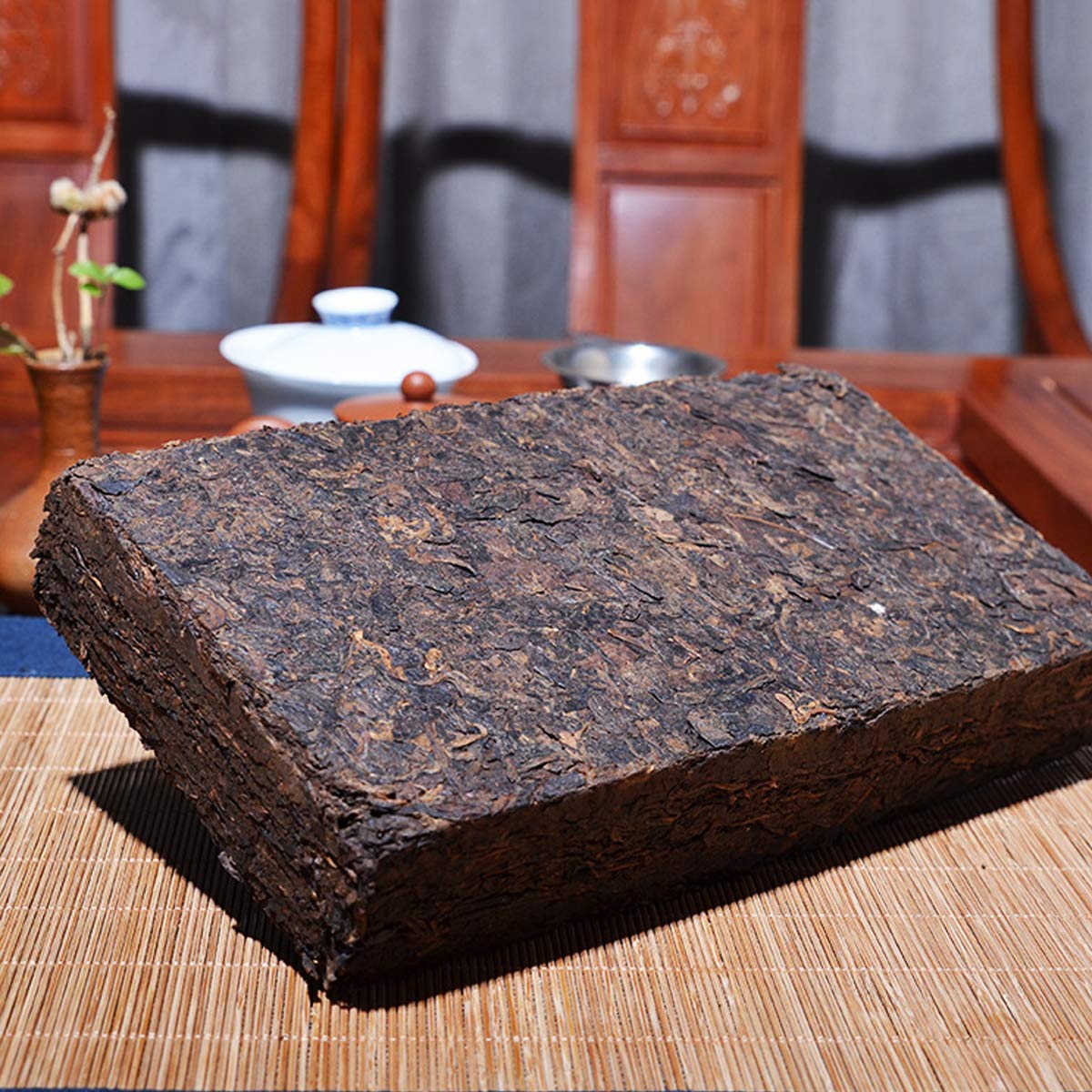 Chinesischer Pu'er Tee 1000g （2,2LB） Reifer Puer Tee Schwarzer Tee Yunnan Tausend Jahre alter Baum wilder Tee Pu'er Tee Gekochter Tee Alte Bäume Pu erh Tee Gesundheitswesen Pu er Tee