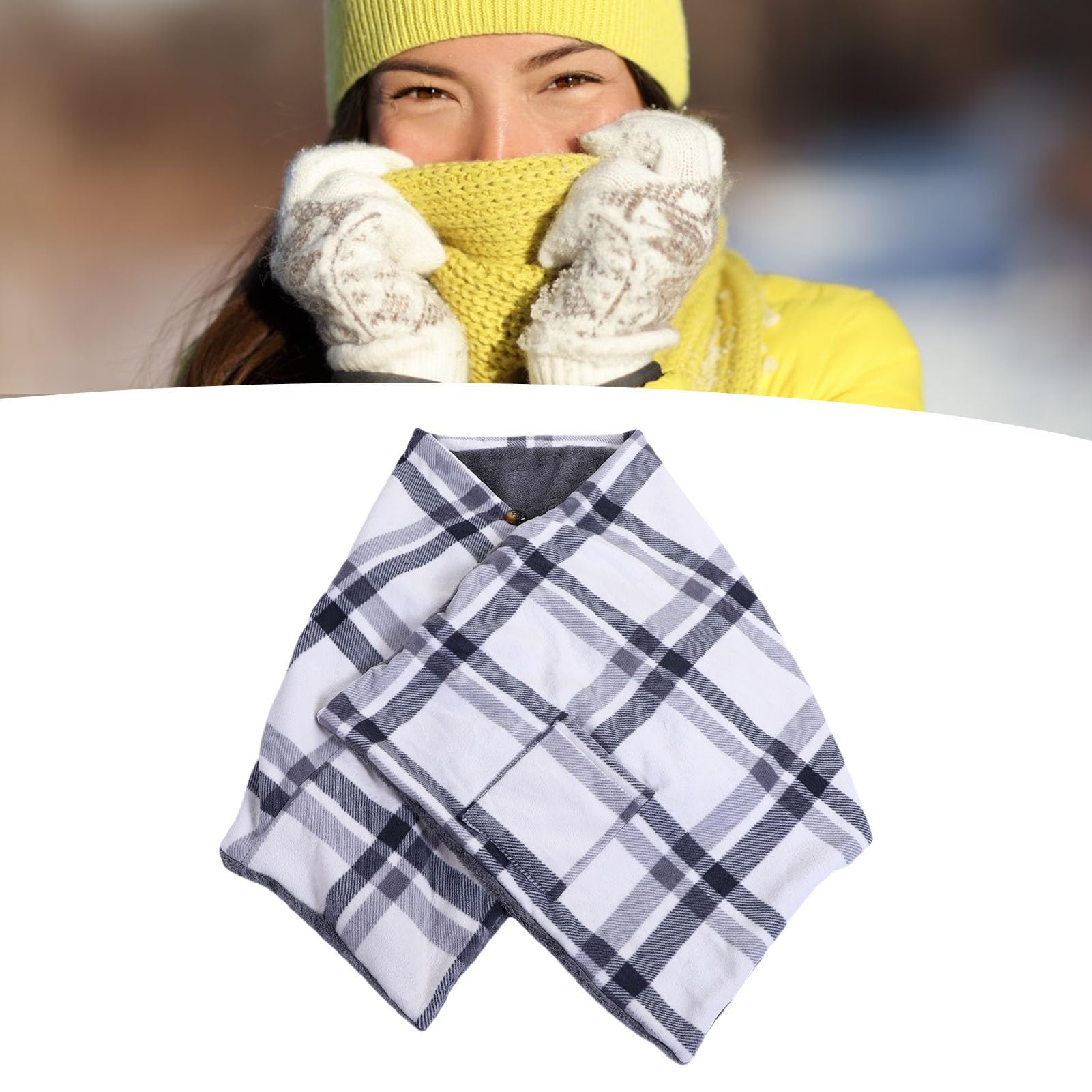 Sonew Scialle Riscaldato Elettrico Coperta Indossabile, Tessuto Morbido,