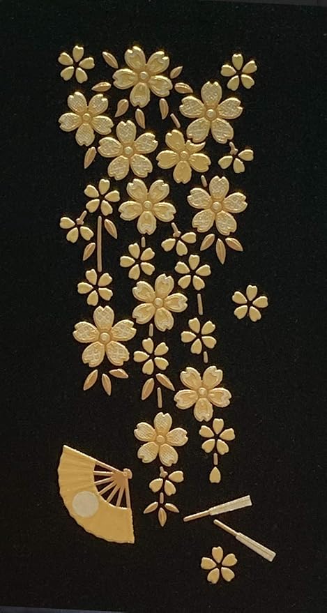 Amazon Co Jp No 33 友禅桜 銀 金蒔絵の館 金蒔絵シール 花鳥風月 シリーズ さくら サクラ フラワー 花 桜 ステッカー シール 蒔絵シール 文房具 オフィス用品