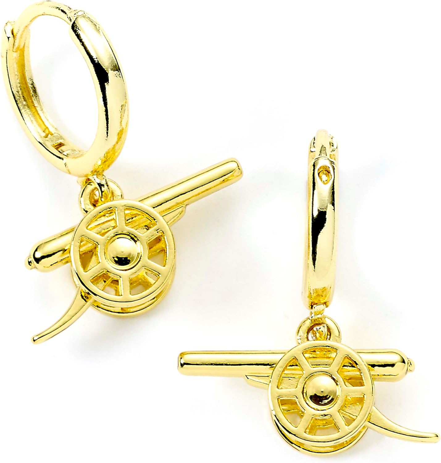 Arsenal Football Club Gold Tone Cannon Hoop Earrings