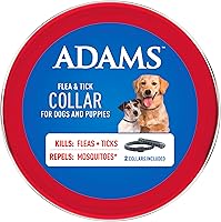 Vista 10 de ADAMS Flea & Tick Collar for Dogs & Puppies, Flea Collar for 12 Month Prevention, Kills Fleas, Ticks & Repels Mosquitoes, Excluding California, One