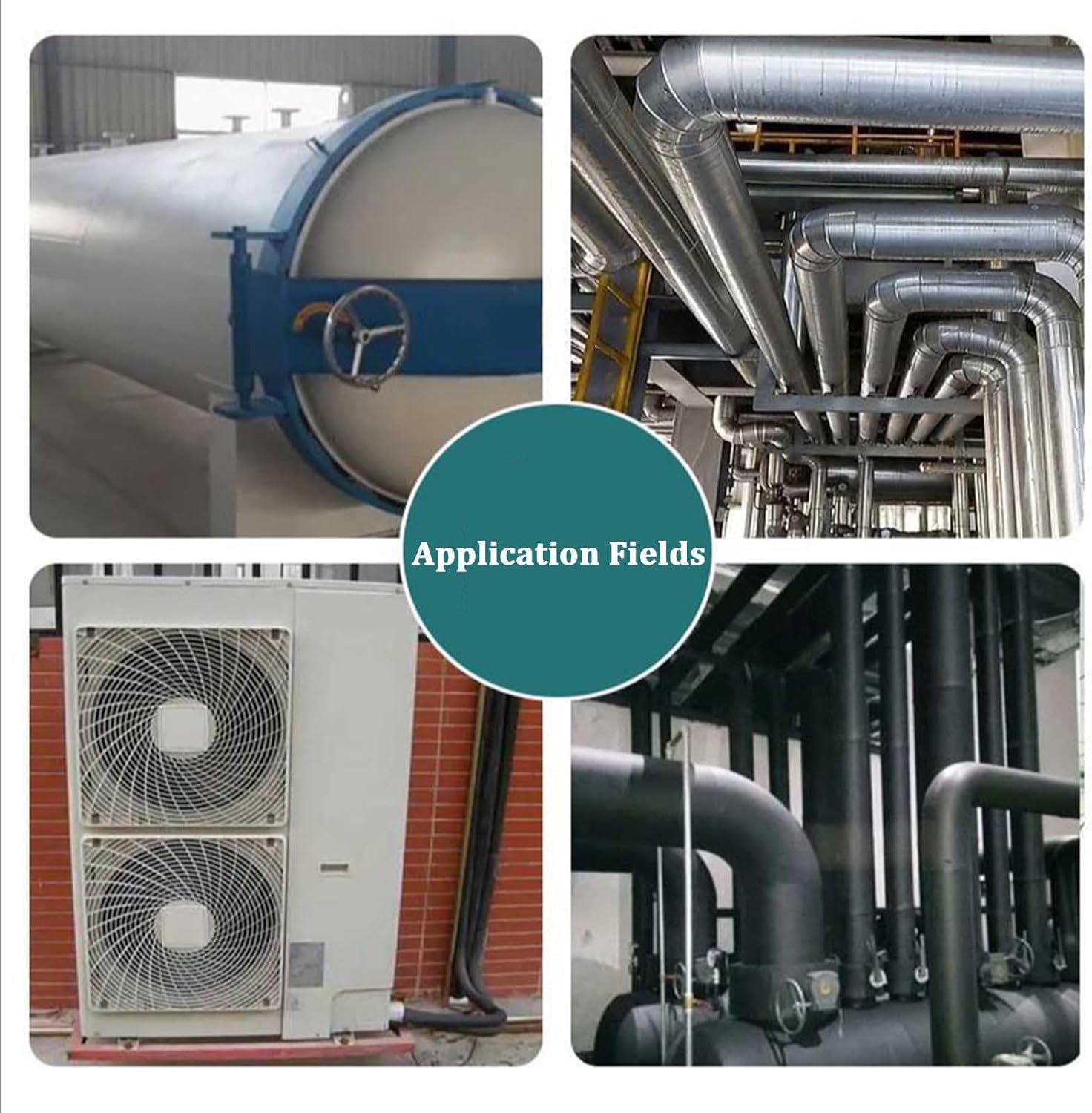 Waterproof Pipe Insulation, Freeze Protection, Pipe Insulation Lagging, Fire Retardant, for Water, Air Conditioning, Industrial Pipes(T20MM X 108MM X 2M)