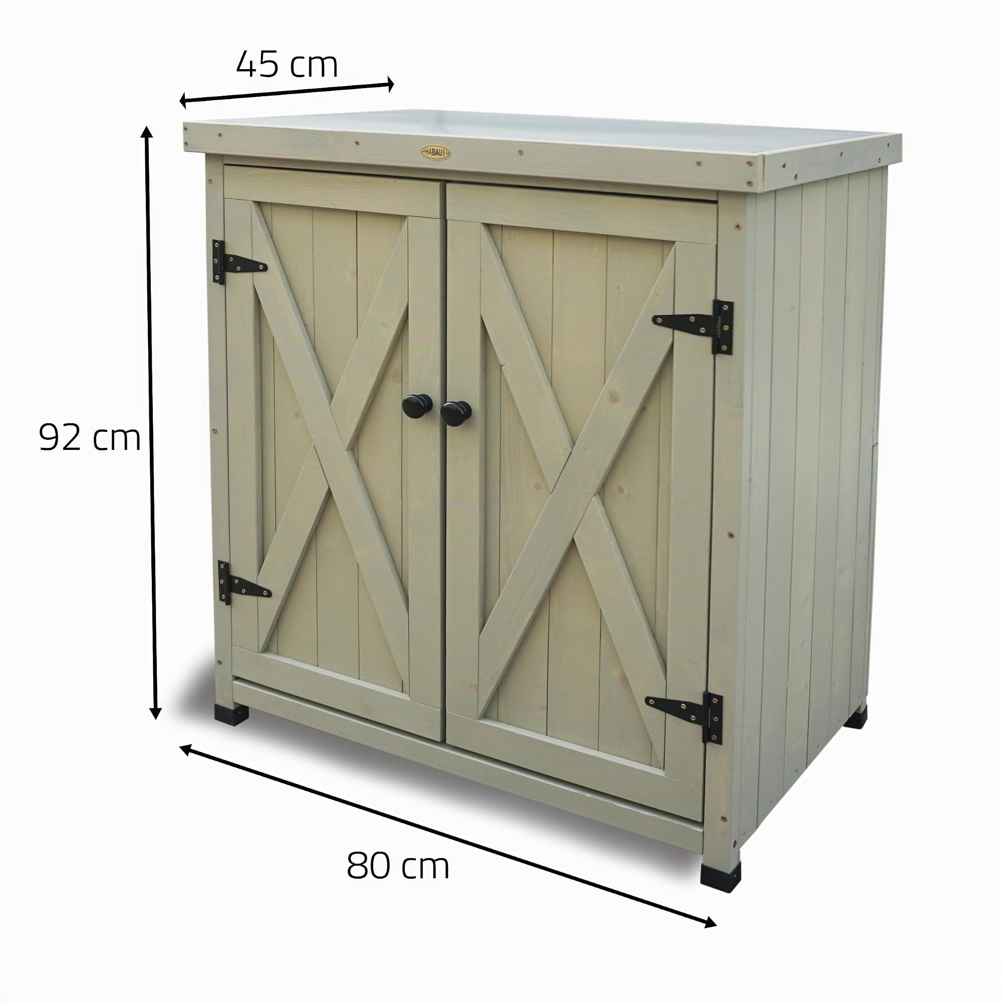 Habau Laura Armoire de Jardin Gris