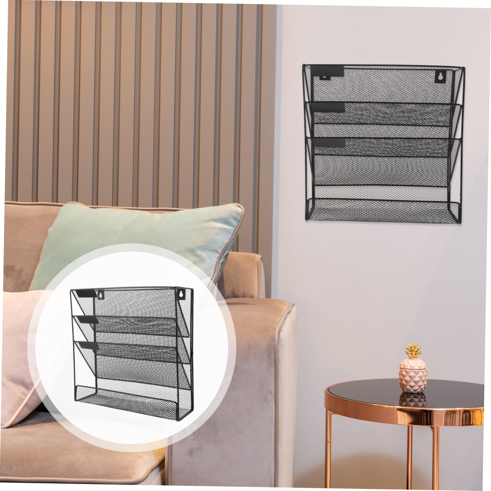 Mehrzweck Wand Aktenhalter 4-lagig Aus Metall Wandmontierter Dokumentenständer Für Büro Platzsparender Organizer Für Zeitschriften Und Ordner