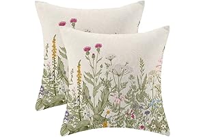 Floral Spring Throw Pillowcase Set of 2 for Couch
