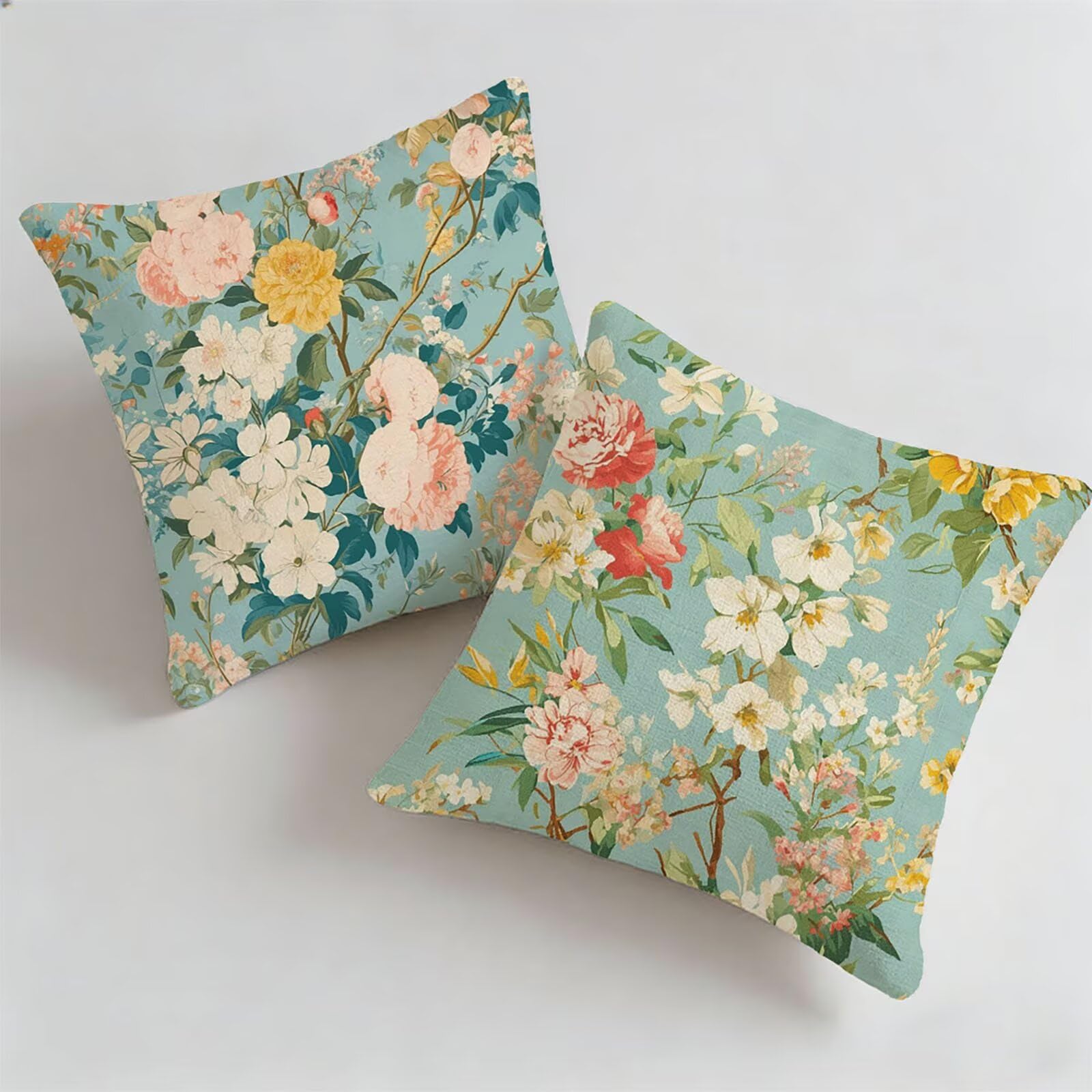 Housse de coussin exterieur impermeable 60x60 anti-pluie fleur