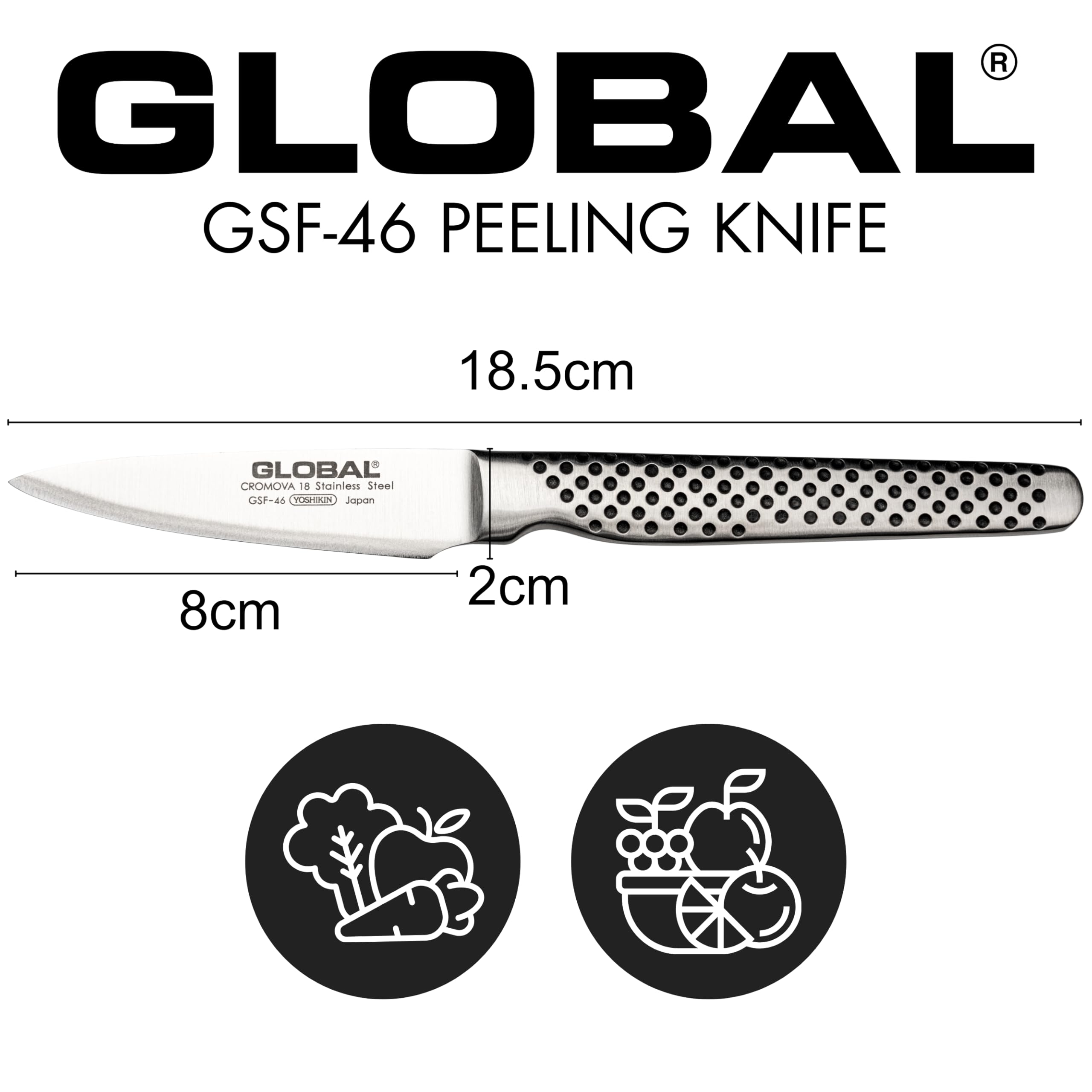 Global GSF-46 Kleines Schälmesser, 8 cm