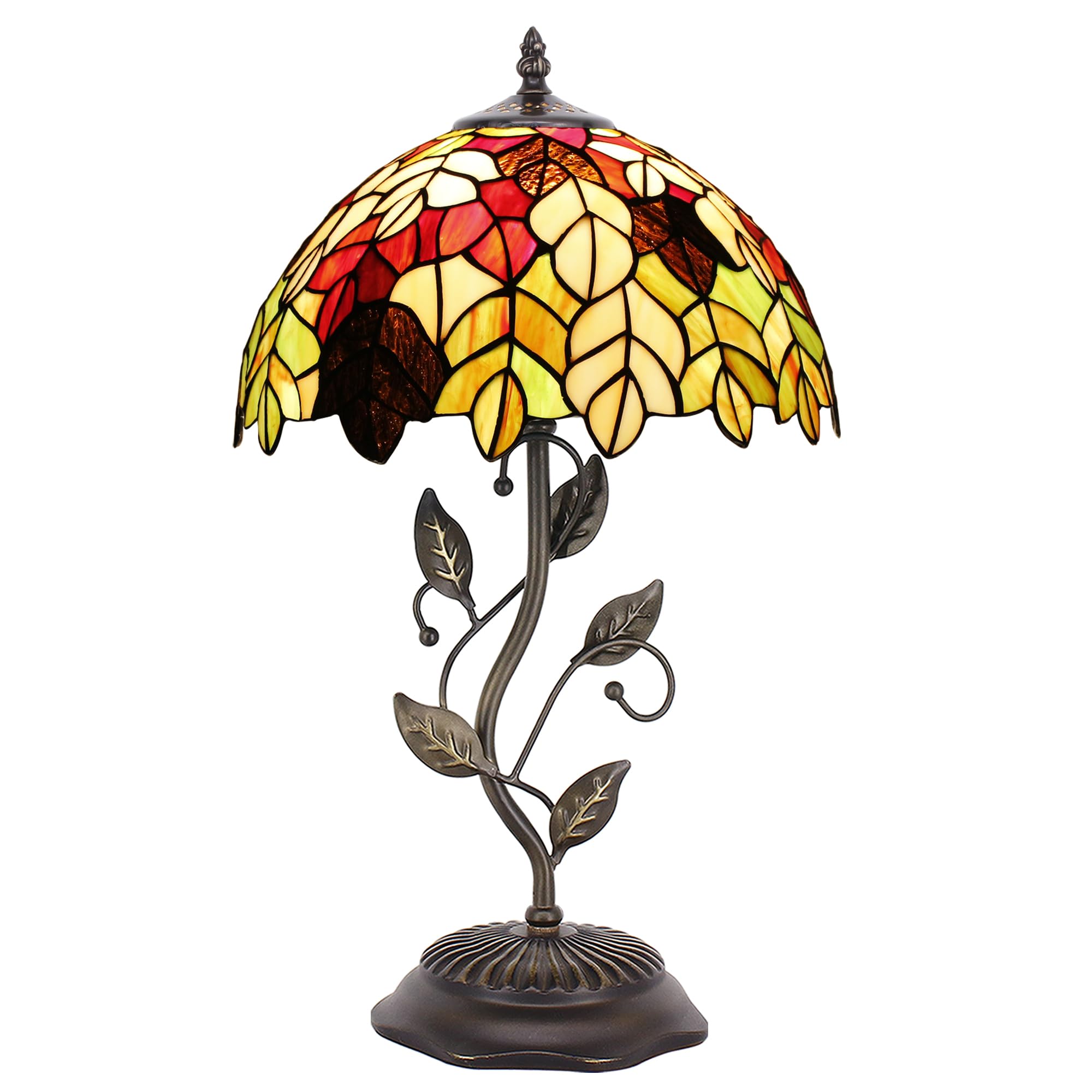 ZJART Tiffany Lamp Stained Glass 12X12X19 Inch Table Lamp Maple Leaf Style โ image 1