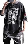 XYXIONGMAO Techwear Chemise Japonais Streetwear Hip Hop Chemises Homme Graphic T Alphabet Design Workwear Gothique Hoodie