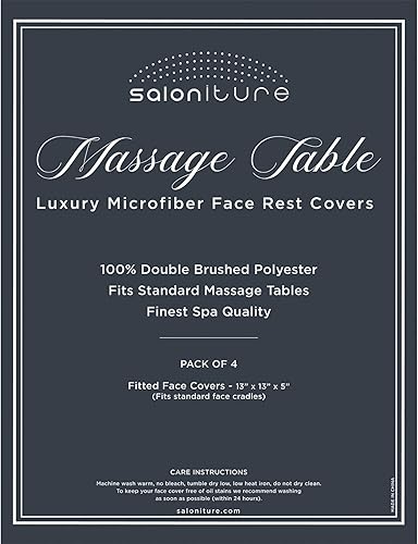 Miniatura 4 de Saloniture Paquete de 4 fundas de microfibra de alta calidad, ultra suaves, ajustadas, para mesa de masaje, color lavanda