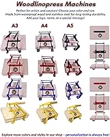 Vista 8 de woodlinopress Prensa de impresión de bloques de lino a mano, prensa de linóleo, negro-a5