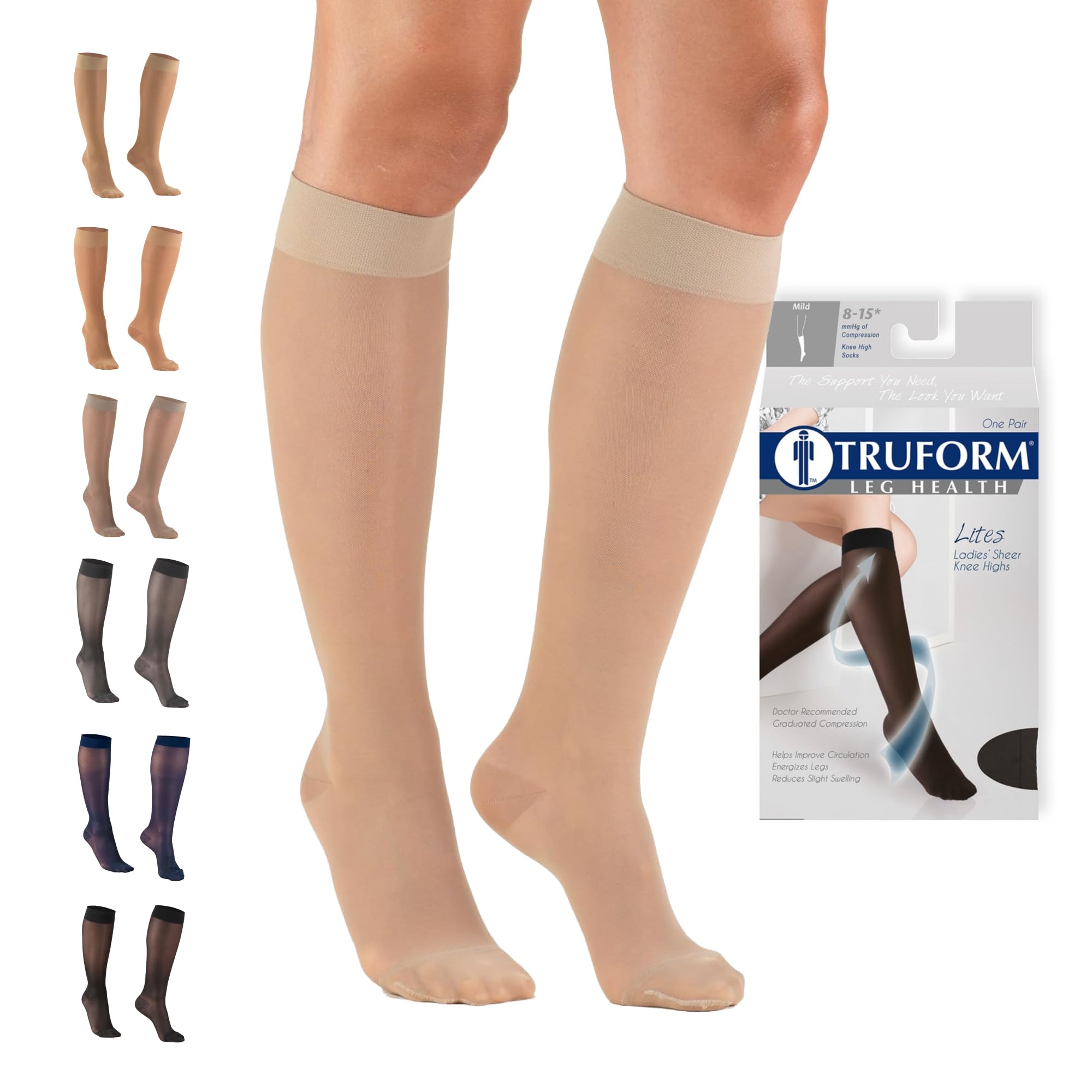 Truform Sheer Compression Stockings