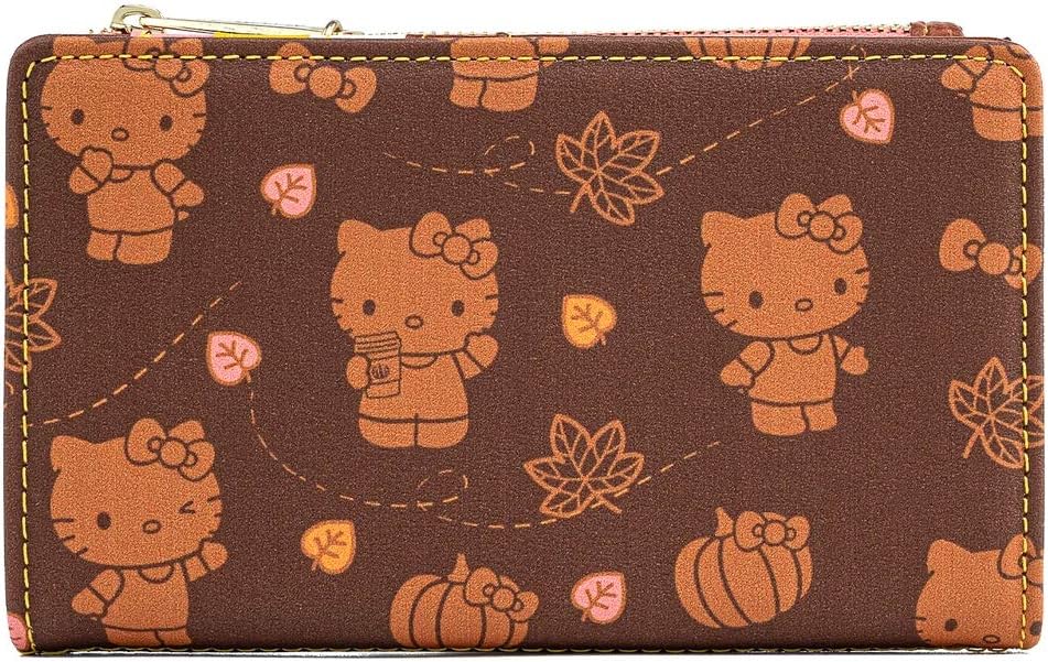 Loungefly Hello Kitty Pumpkin Spice All Over Print Flap Wallet
