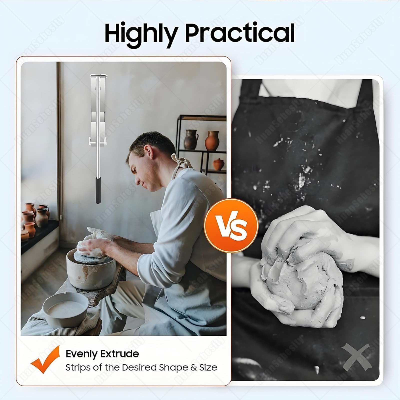 Máquina de prensado de pared para arcilla suave y pasta de azúcar, 4 módulos moldeadores, para estudios de cerámica, decoración de pasteles y artesanos aficionados