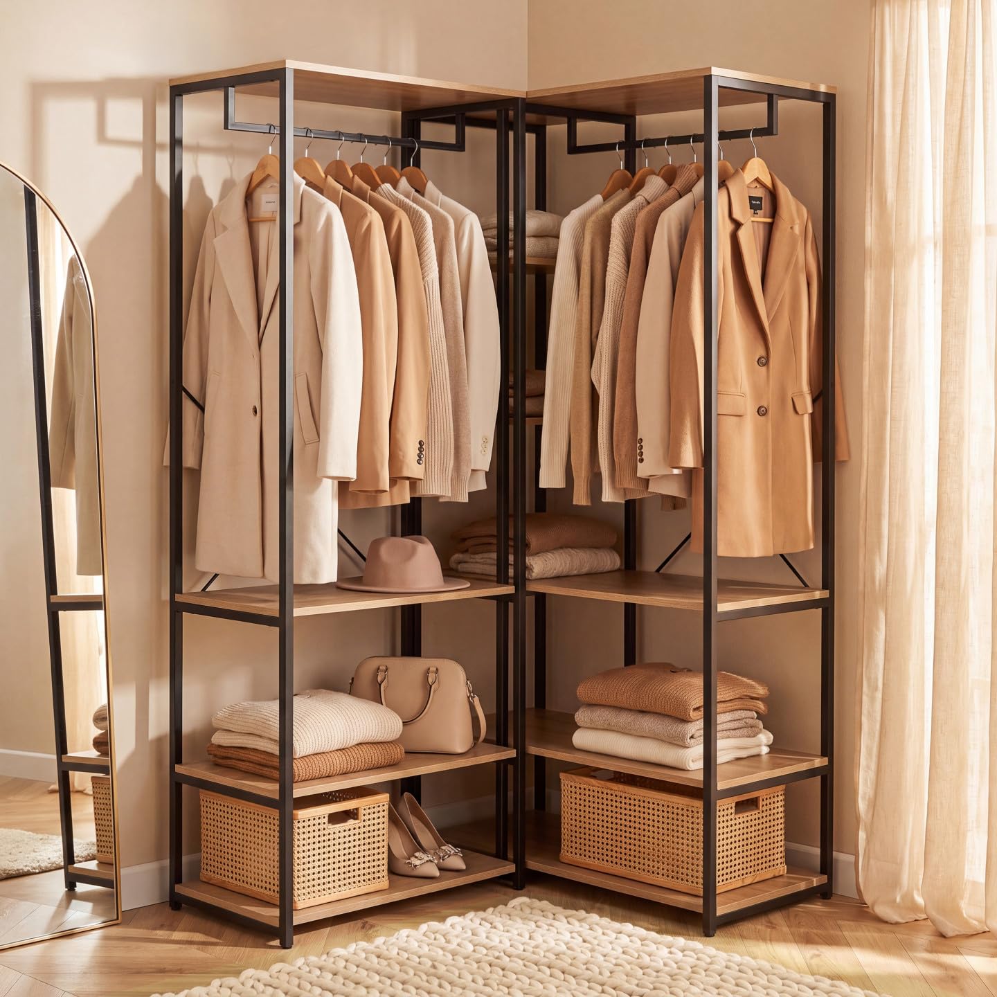 IDMarket - Armadio modulare XXL L. 150 cm DETROIT design industriale