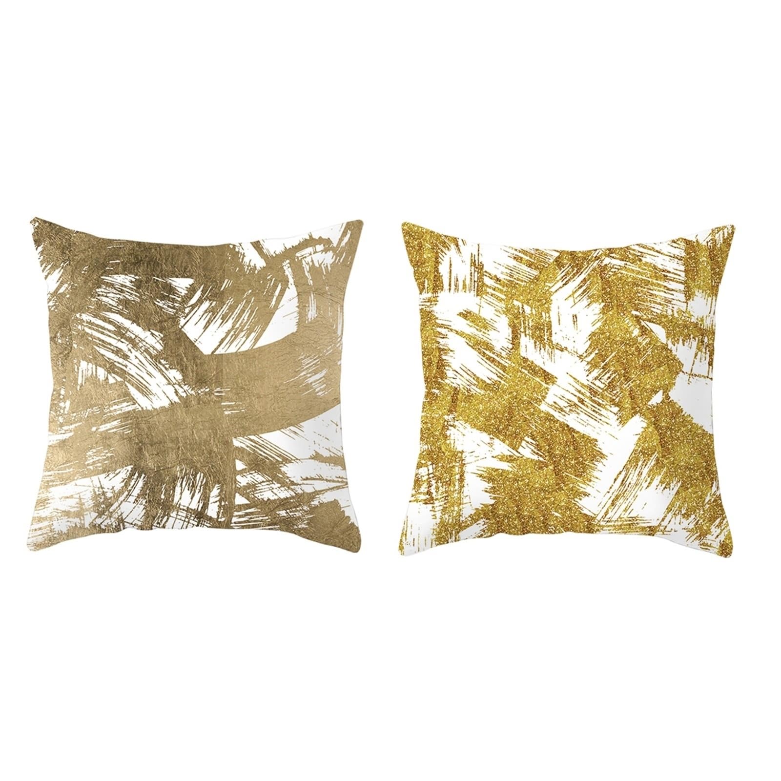 Housses de coussin 50x50 marron doré en polyester doux pour salon, chambre et canapé