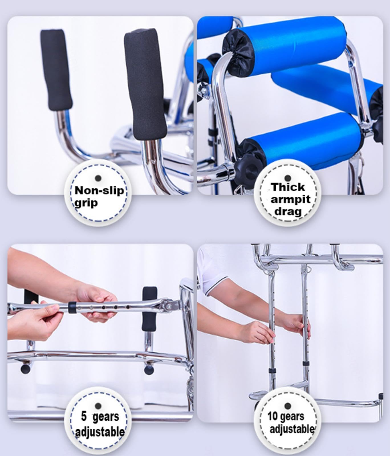 Chodziki Rollator Dla Seniorów, Przenośne Regulowana Wysokość Rehabilitacja Hemiplegii Chodzik Na Kółkach Dorosły Chodzik Medyczny Pomaga W Chodzeniu Niepełnosprawnym