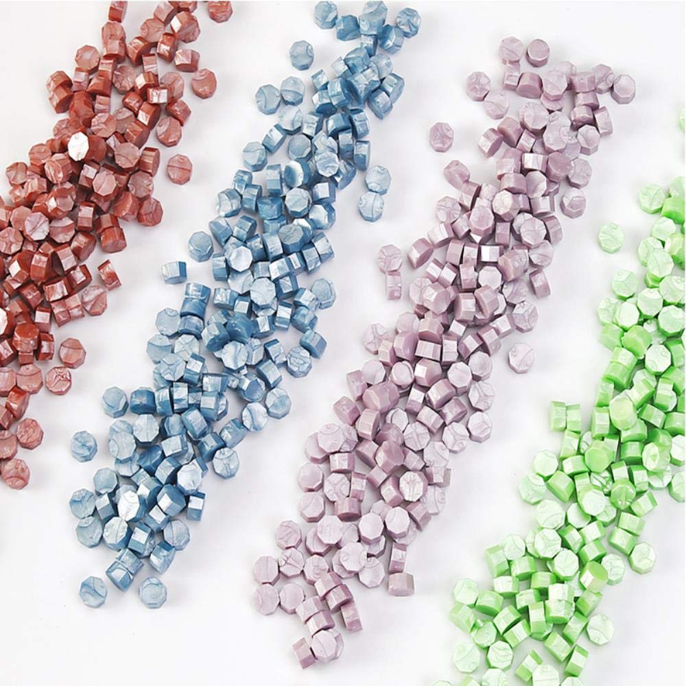 500 g ośmiokątna farba uszczelniająca wosk uszczelniający granulat DIY pudełko prezentowe zaproszenie ślubne biuro winogrona butelka wina pieczęć wosk 1450 szt. - jasnożółty