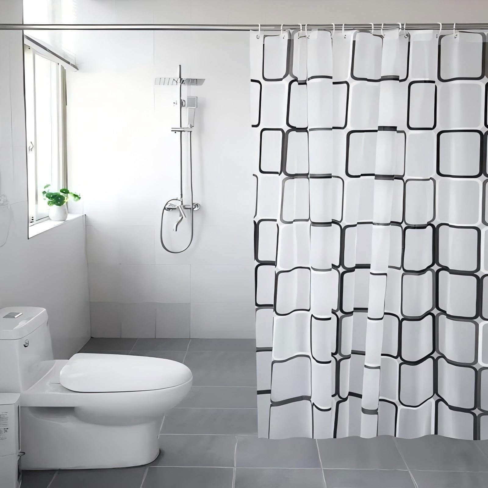 Rideau de douche imperméable pour éviter les inondations de sol de salle de bain