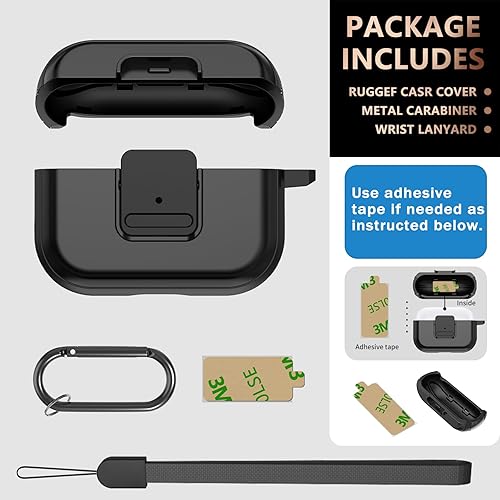 Miniatura 7 de Funda para AirPods Pro de 2 generación con cerradura, lista para MagSafe, compatible con Airpods Pro de 21 generación (20222019), serie de textura