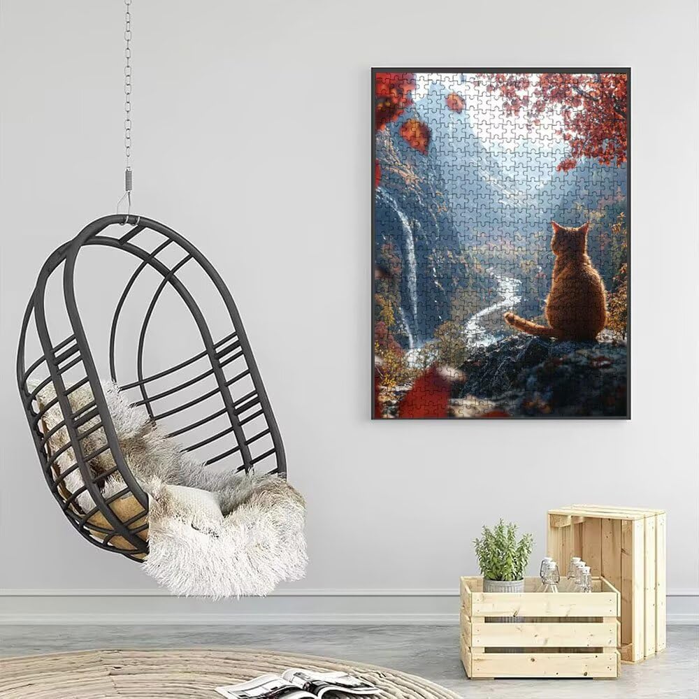 Cliff Katze Puzzle 2000 Teile, Klassische Puzzles, Geschicklichkeitsspiel Puzzle für Erwachsene, Puzzlespiele für Die Ganze Familie, Mit Schöner Verpackung, Dekoration Puzzles DX0YL3-979