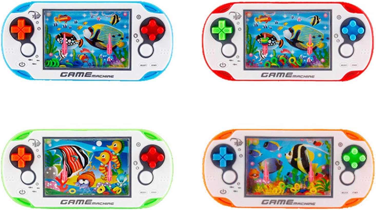 Window-pick 1PCS Handheld Water Game Water Ring Toss Handheld Game Mini Retro Pastime Game Fun Party Favor for Beach Fun Gifts (Random Color)