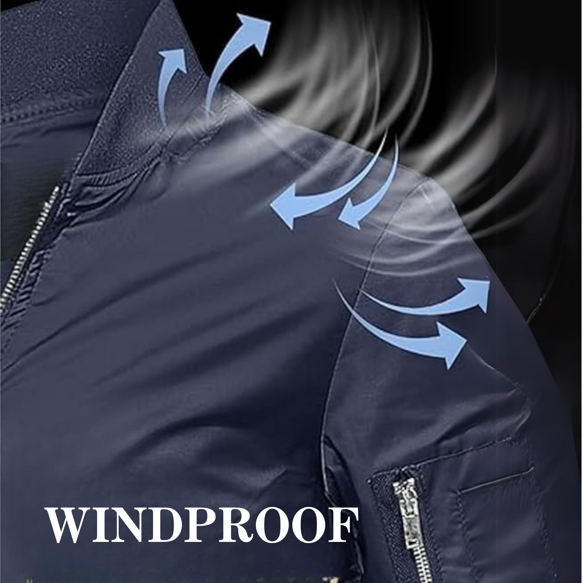 MIA FASHION Jacket for Men Winter Wear Full Sleeves Jacket | Zipper Lightweight Jacket | Casual Bomber Regular Fit (Navy-2XL) 2