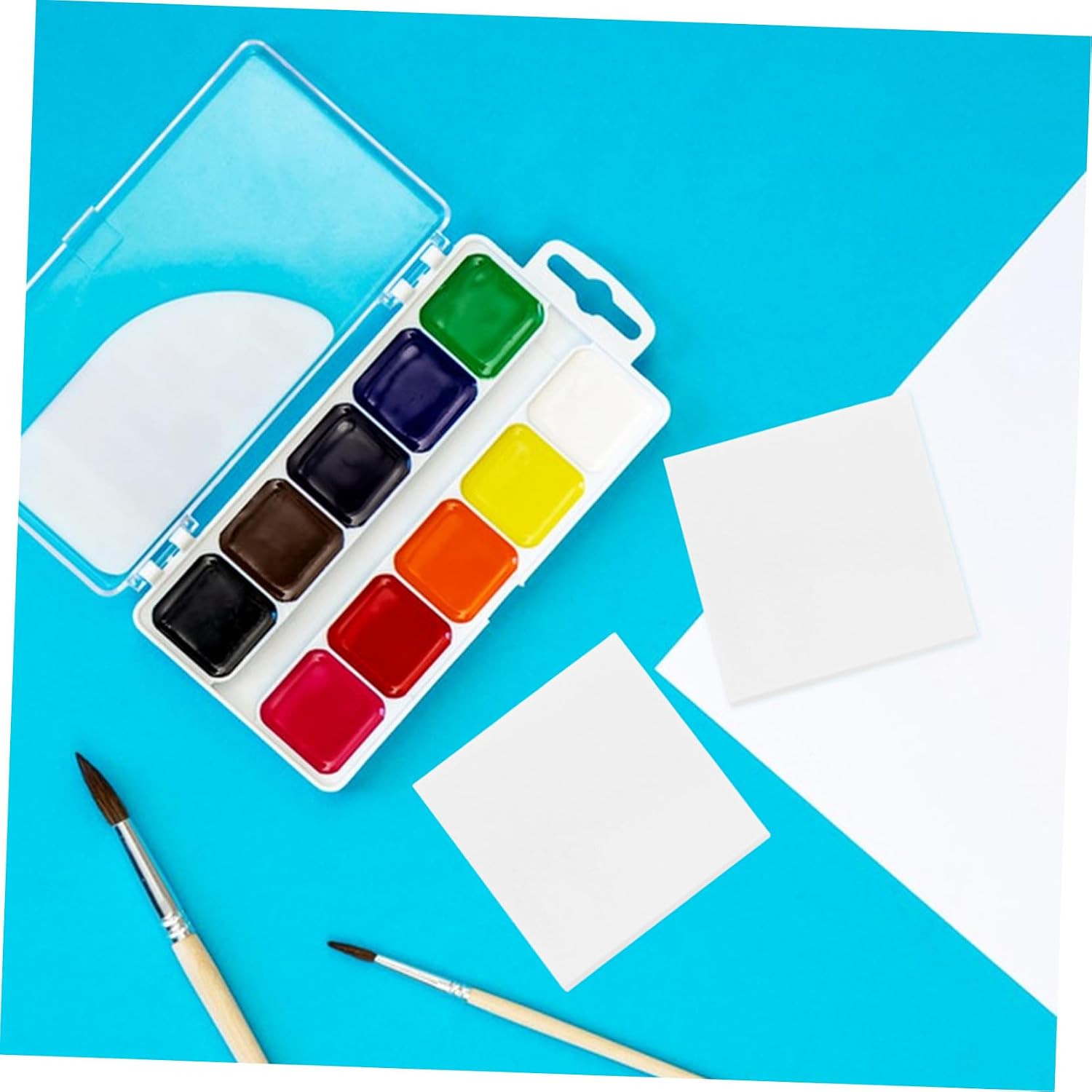 IWOWHERO 5 Sets Double-Sided Palette Paper Tearable Watercolor Paper for Artists Students Creative DIY Projects Outdoor Painting and Sketching Supplies