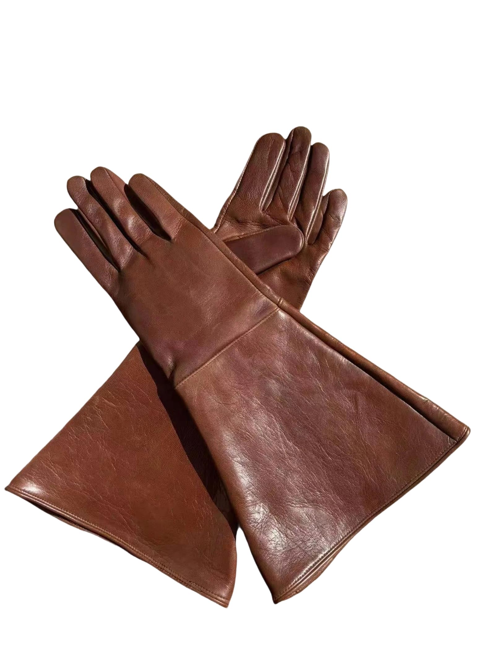 Guantes de piel de oveja auténtica para hombre, delgados, sin forro, para pantalla táctil, mensajes de texto, ciclismo, conducción, motocicleta
