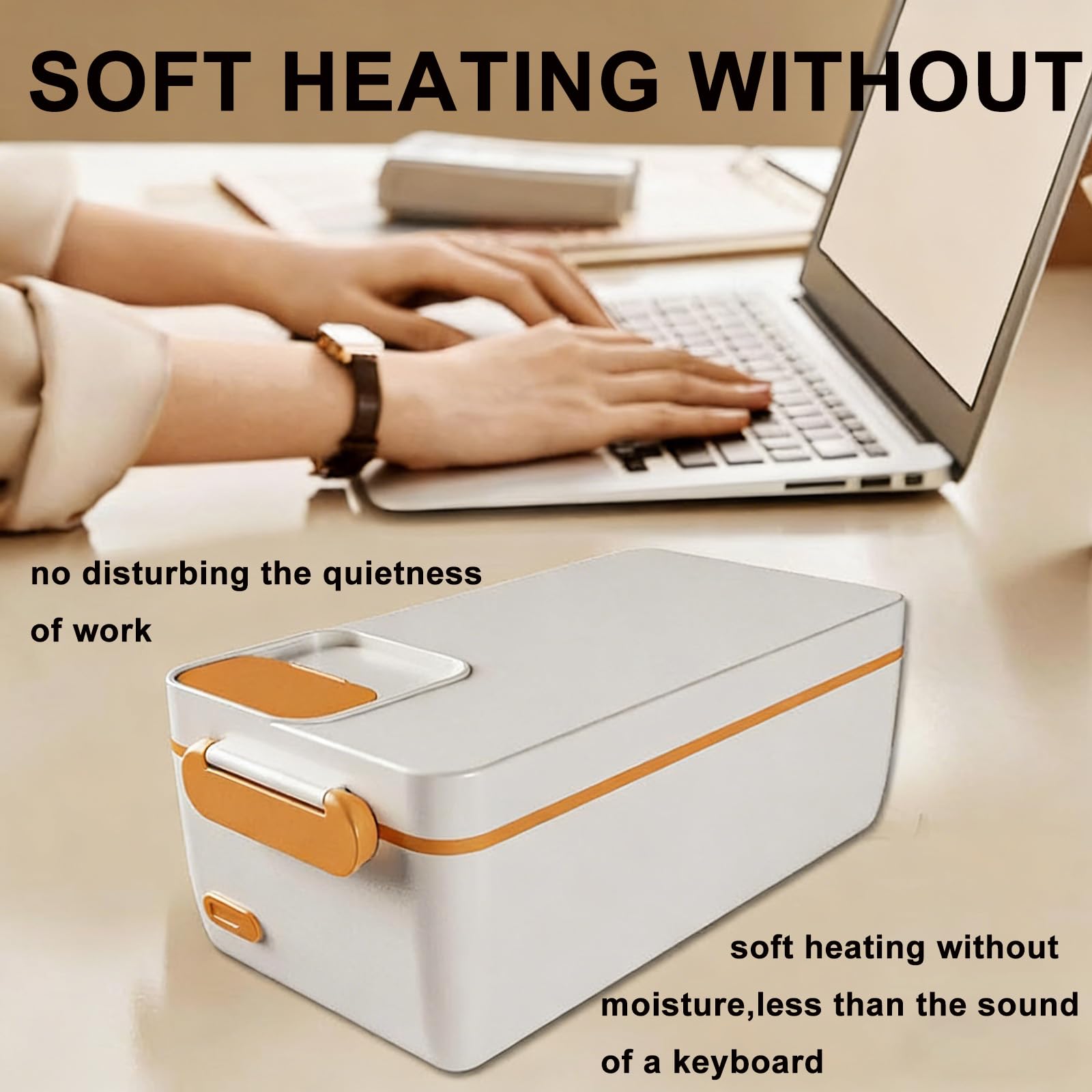 Contenitore elettrico per il pranzo, portatile, a riscaldamento rapido, con batteria da 12000 mAh e 6 ore di ritenzione del calore, in acciaio inox per uso alimentare, per casa, ufficio e viaggio