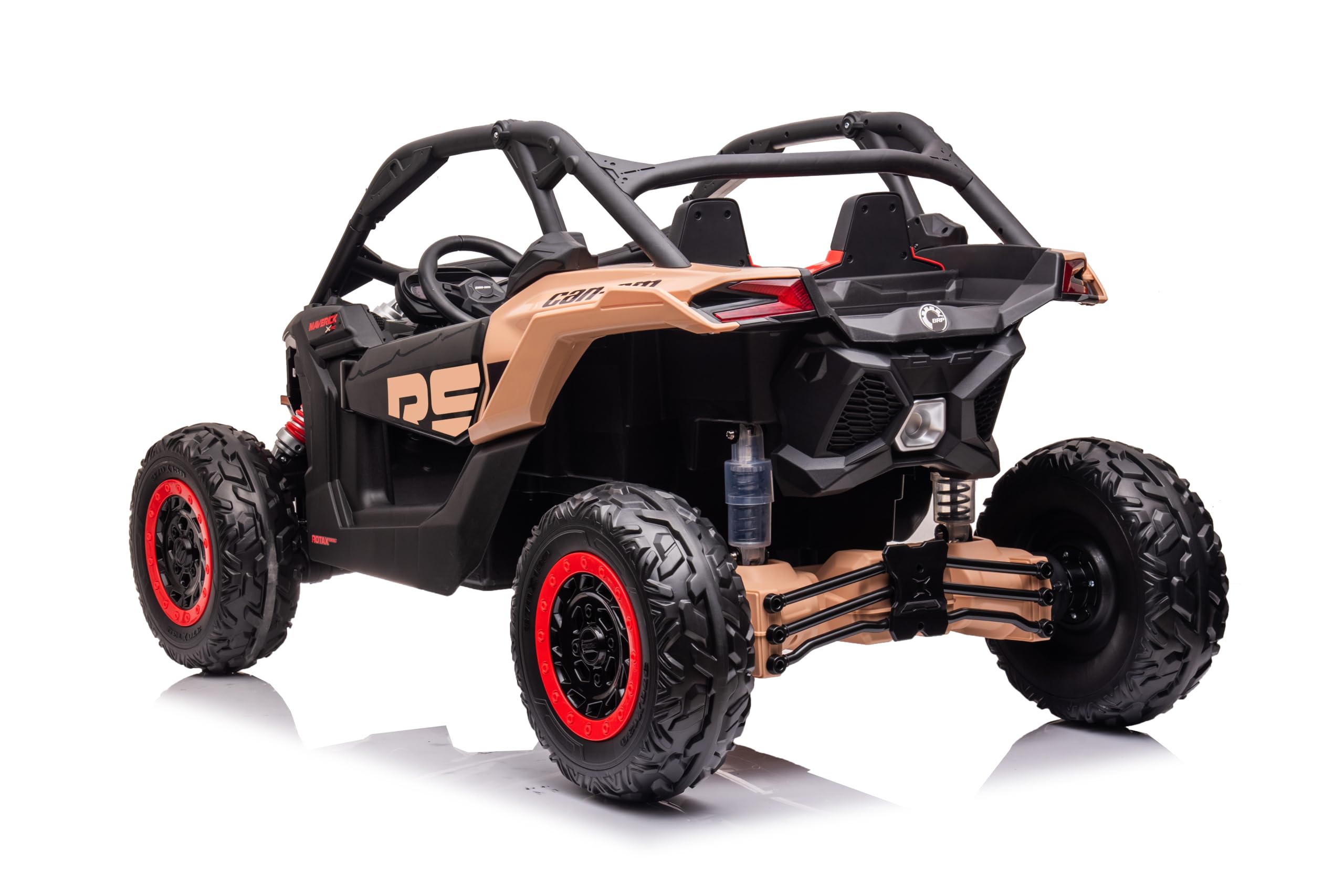 FINOOS Macchina Elettrica per Bambini Can-Am Maverick 24V Fuoristrada 2 Posti Maxi Buggy, 4x 200W Motore con Telecomando e Ampio Sedile, Batteria: 24V7AH, 3-8 anni (RS-Versione)