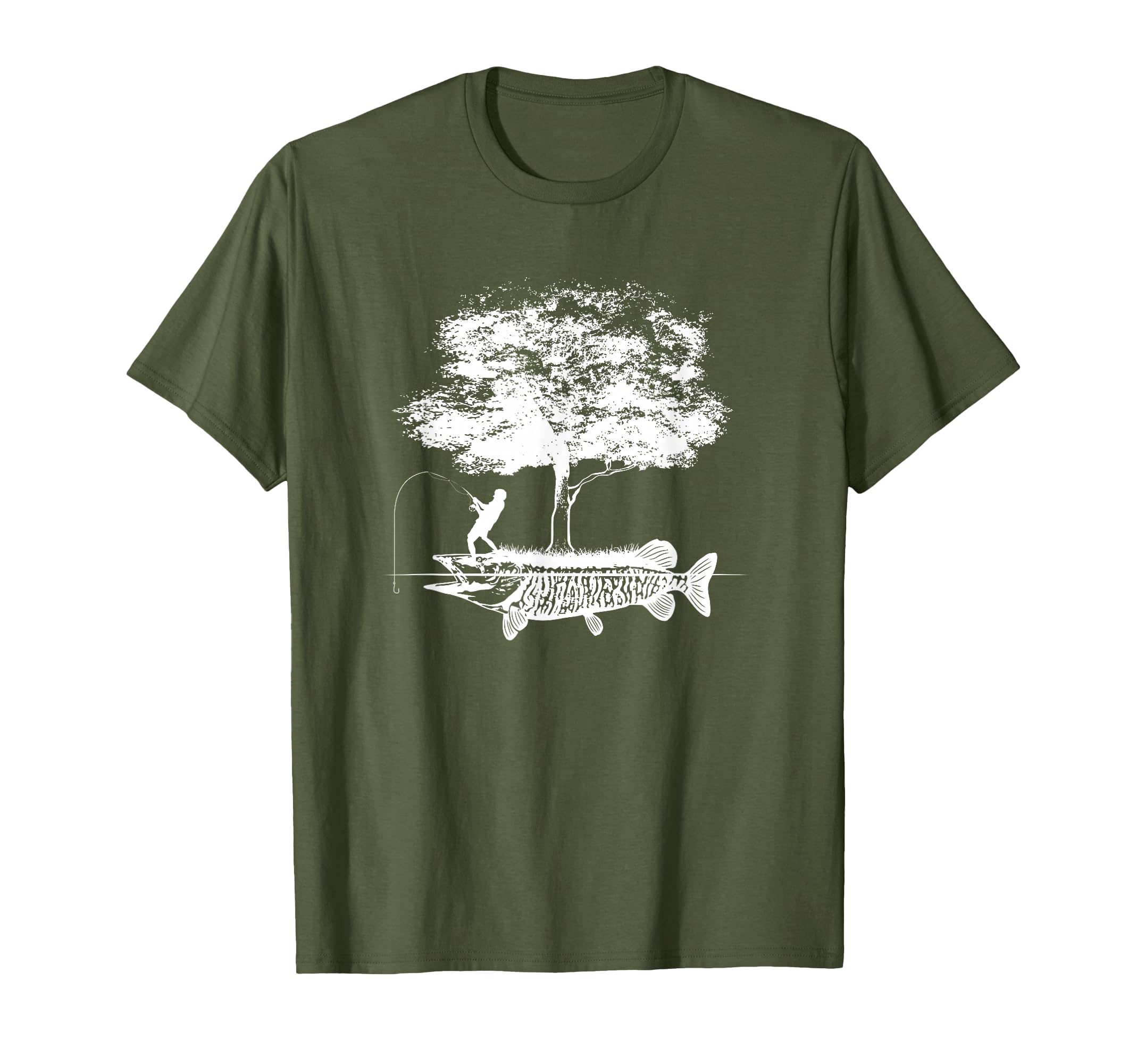 Musky Fish Artistic Mens Boys Love Muskie Fishing Gift T-Shirt