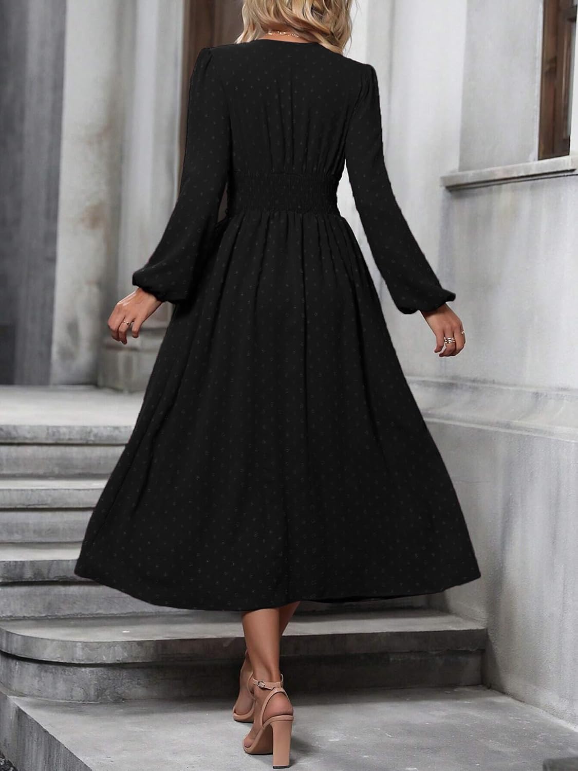 Womens Long Sleeve Dresses Maxi Wedding Guest Dresses - Image 3