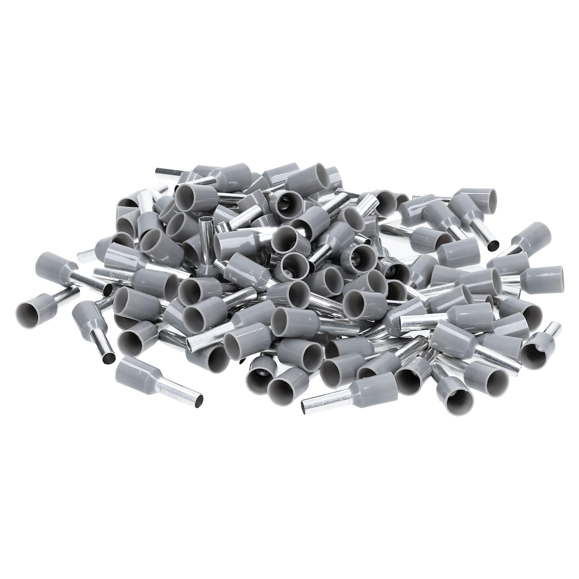Kalitec AE2518GR tulejki kablowe, izolowane, 2,5 mm², długość 18 mm, szare, Made in Germany, jakość przemysłowa