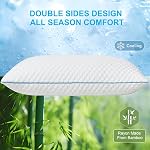 Oreillers en mousse à mémoire déchiquetée VVZ taille reine 2 pièces, oreillers de lit ajustables pour dormeurs sur le côté, le dos et le ventre, oreiller en gel de luxe pour dormeurs chauds avec housse respirante et lavable