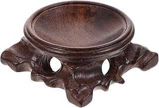 VOSAREA 2 szt. drewniana kryształowa piłka stojąca retro kryształ kula podstawa widok dynia uchwyt ręcznie rzeźbiony wazon stojak na przedmioty kolekcjonerskie sprzęt bals Sphere styl 2