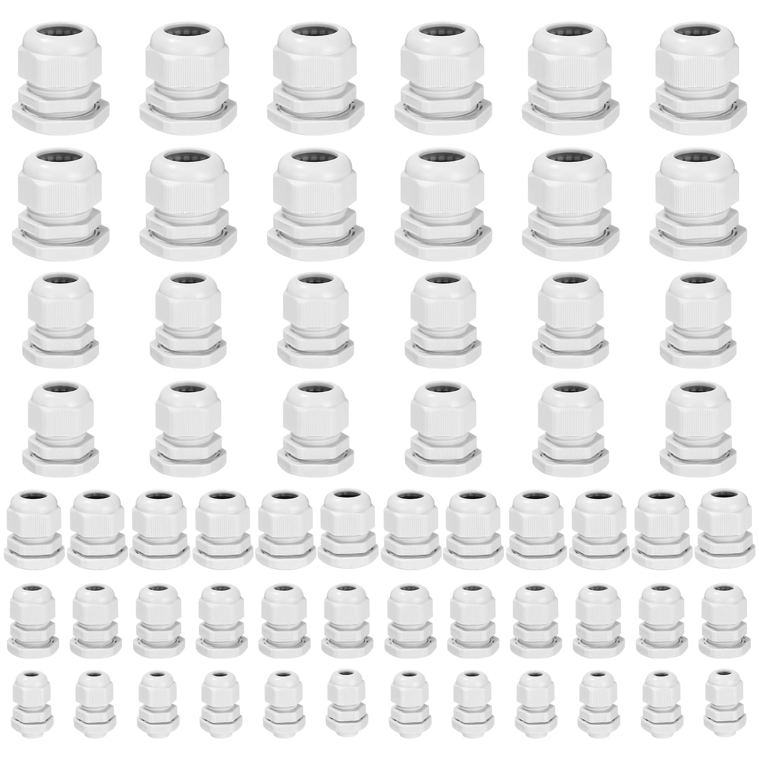 60 prensaestopas para cables, IP68, resistente al agua, con juntas, M12, M16, M20, M25, M32, de plástico y nailon, con tuercas de seguridad, caja de conexiones para jardín exterior