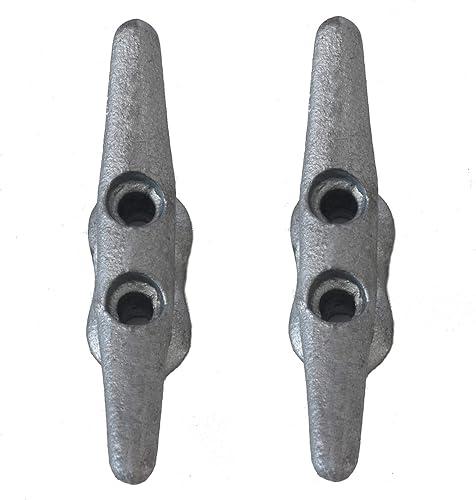 Miniatura 5 de Tacos de muelle de 4 pulgadas de 4 pulgadas  (2, 5, 10 unidades)  Tacos de hierro fundido galvanizado por inmersión en caliente, tacos de cuerda,