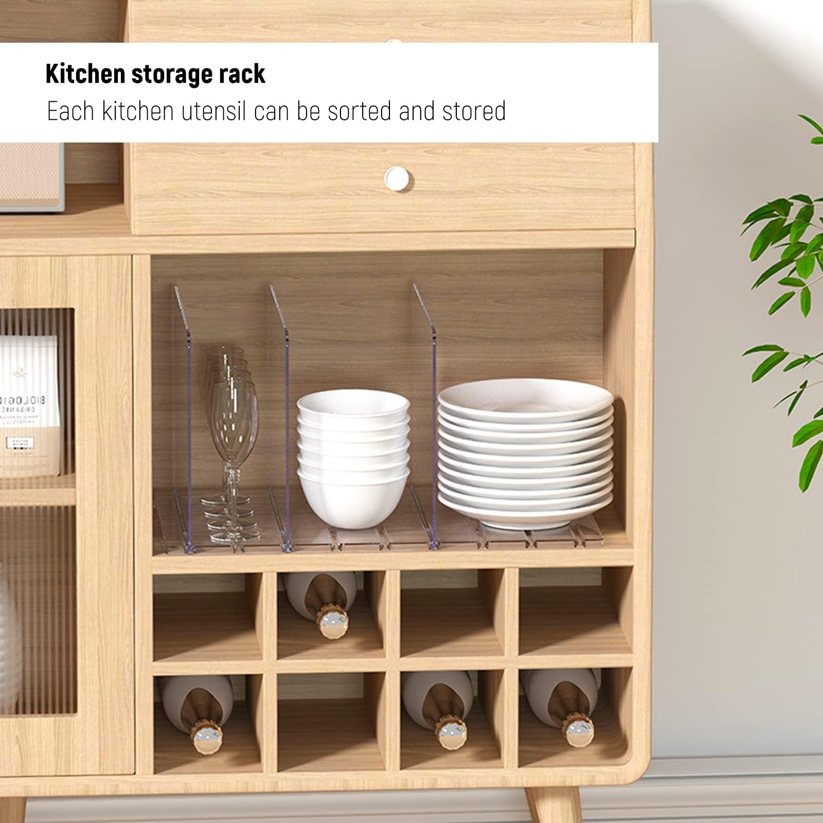 BOFUNX 5pcs Divisores de Estantería con Estantes Básicos Separadores de Balda Organizador de Armario Cocina Oficina Dormitorio para Almacenamiento y Organización de Bolsos Toallas Libros