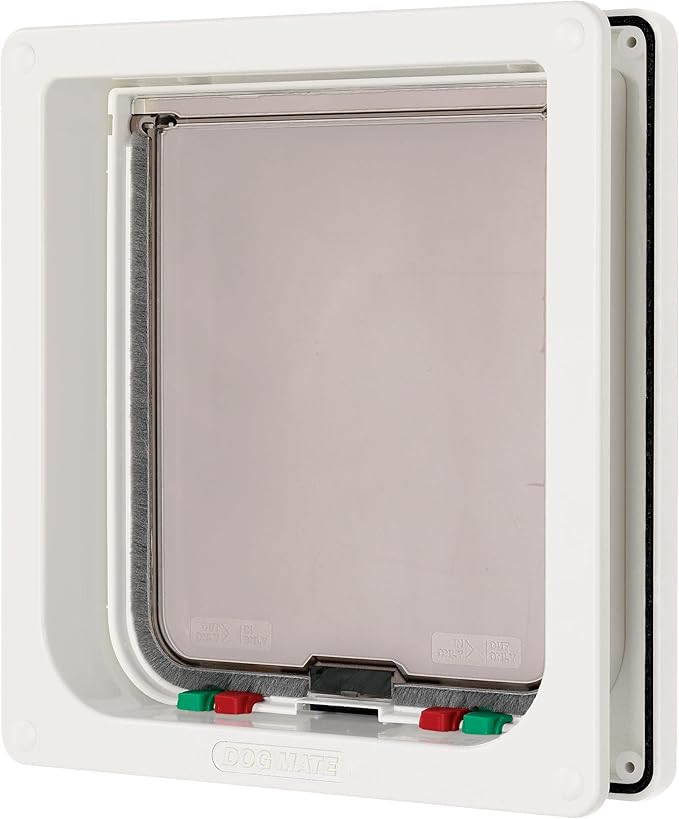 Dog Mate Small Dog Door, White, Small (Pack of 1) Pet