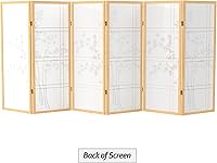 Vista 22 de Pantalla Shoji de árbol de bambú corto de 4 pies - Negro - 4 paneles