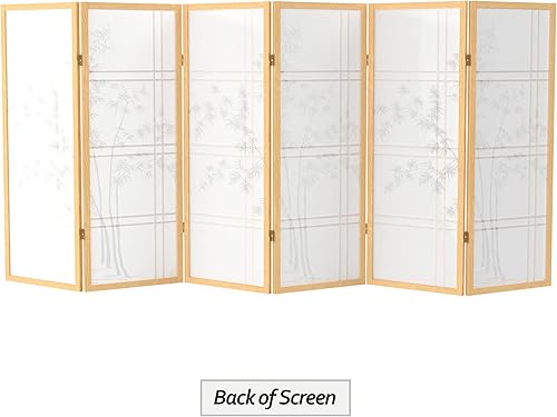 Miniatura 16 de Pantalla corta Shoji de árbol de bambú de 4 pies - Natural - 4 paneles Natural,Negro -,Rosewood,https://www.amazon.com/dp/undefined
