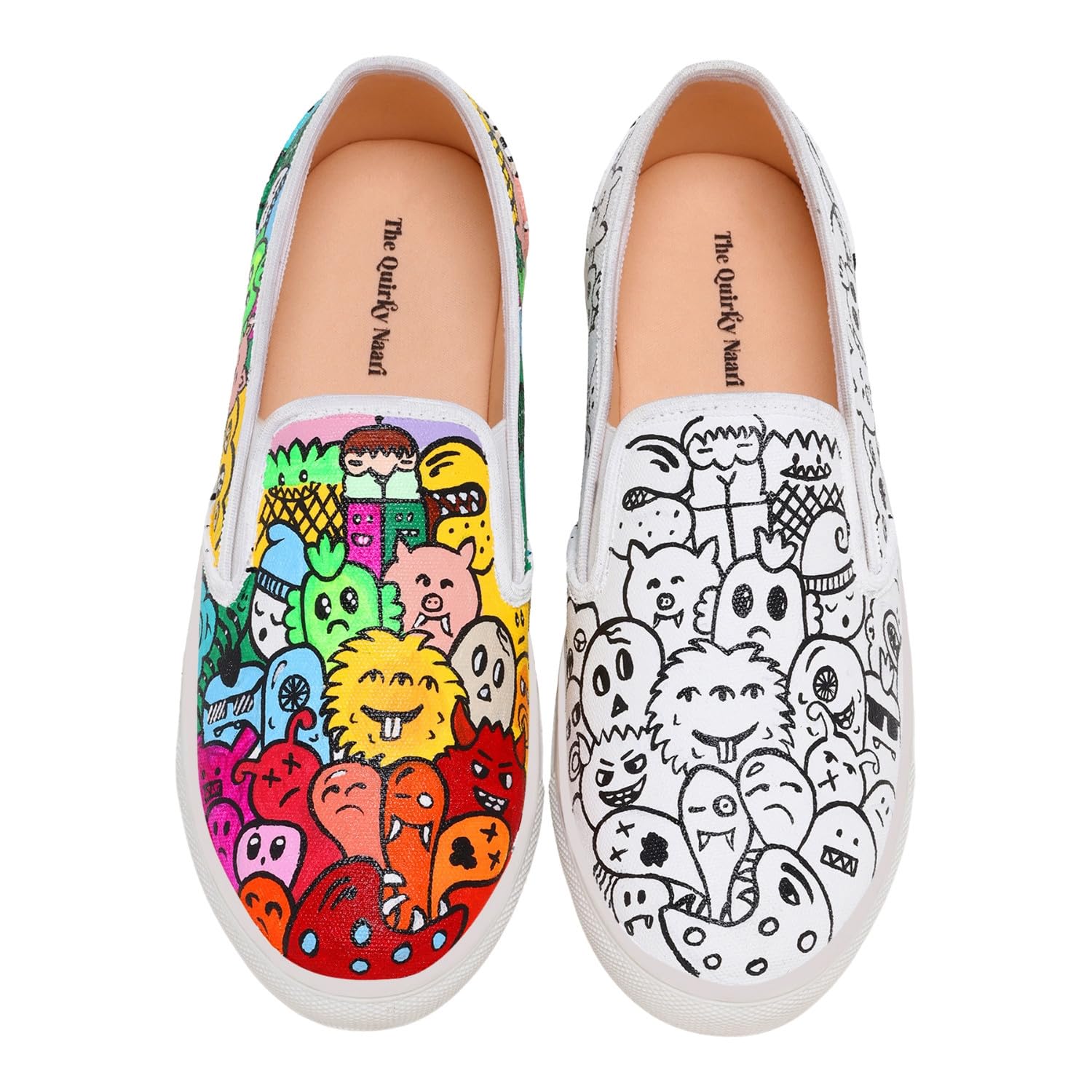 THE QUIRKY NAARI Color Me Up Slipons - Show Off Your Unique Flair | Multicolor | 7 UK (B0CVRZMSXG) Amazon Price History, Amazon Price Tracker