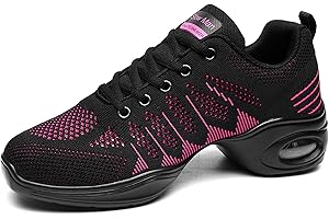 Women's Jazz Shoes Lace-up Sneakers for Line Dancing