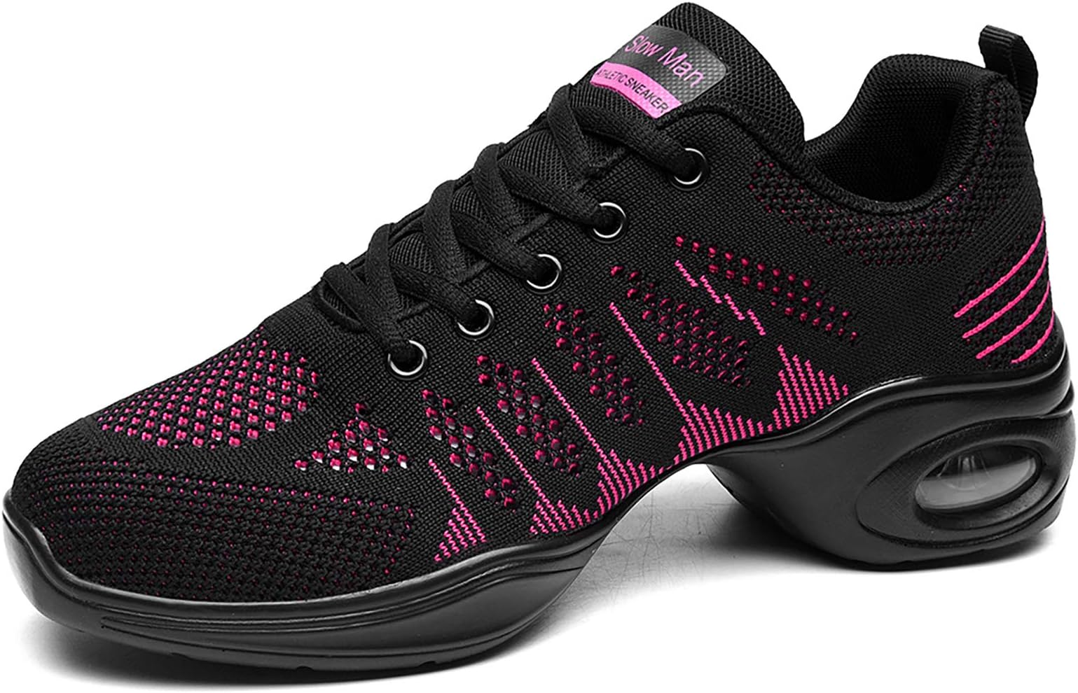 Women's Jazz Shoes Lace-up Sneakers - Breathable Air Cushion Lady Split Sole Athletic Walking Dance Shoes Platform