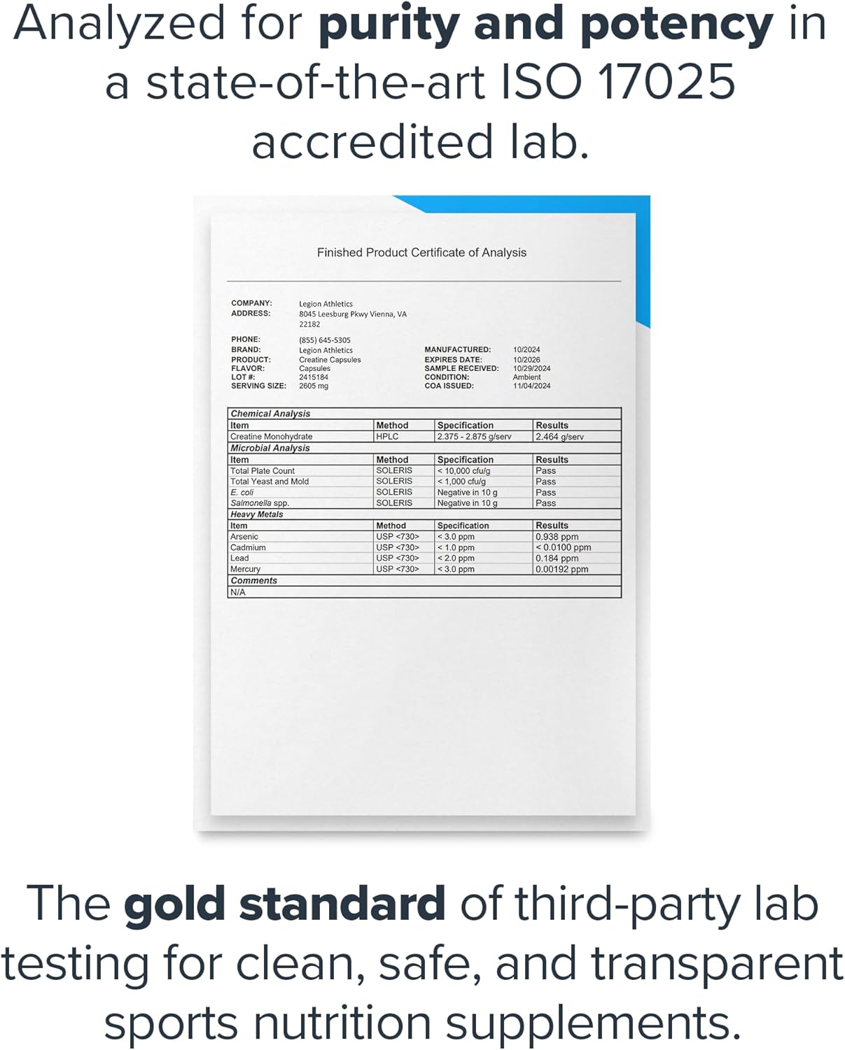 LEGION Micronized Creatine Monohydrate Supplement - Clean Creatine Powder for Muscle Gain & Post Workout Recovery - Micronized Creatine Supplement for Maximum Absorption (30 Servings, Capsule) - Image 4