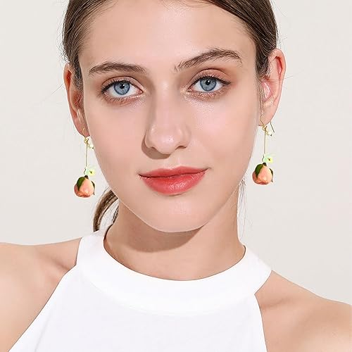 Miniatura 6 de Mothers Day Gifts for Mom, Handmade Red Rose Earrings Real Pink Flower Jewelry Unique Nature Plant Floral Pressed Dried Flower Earrings, Valentine's