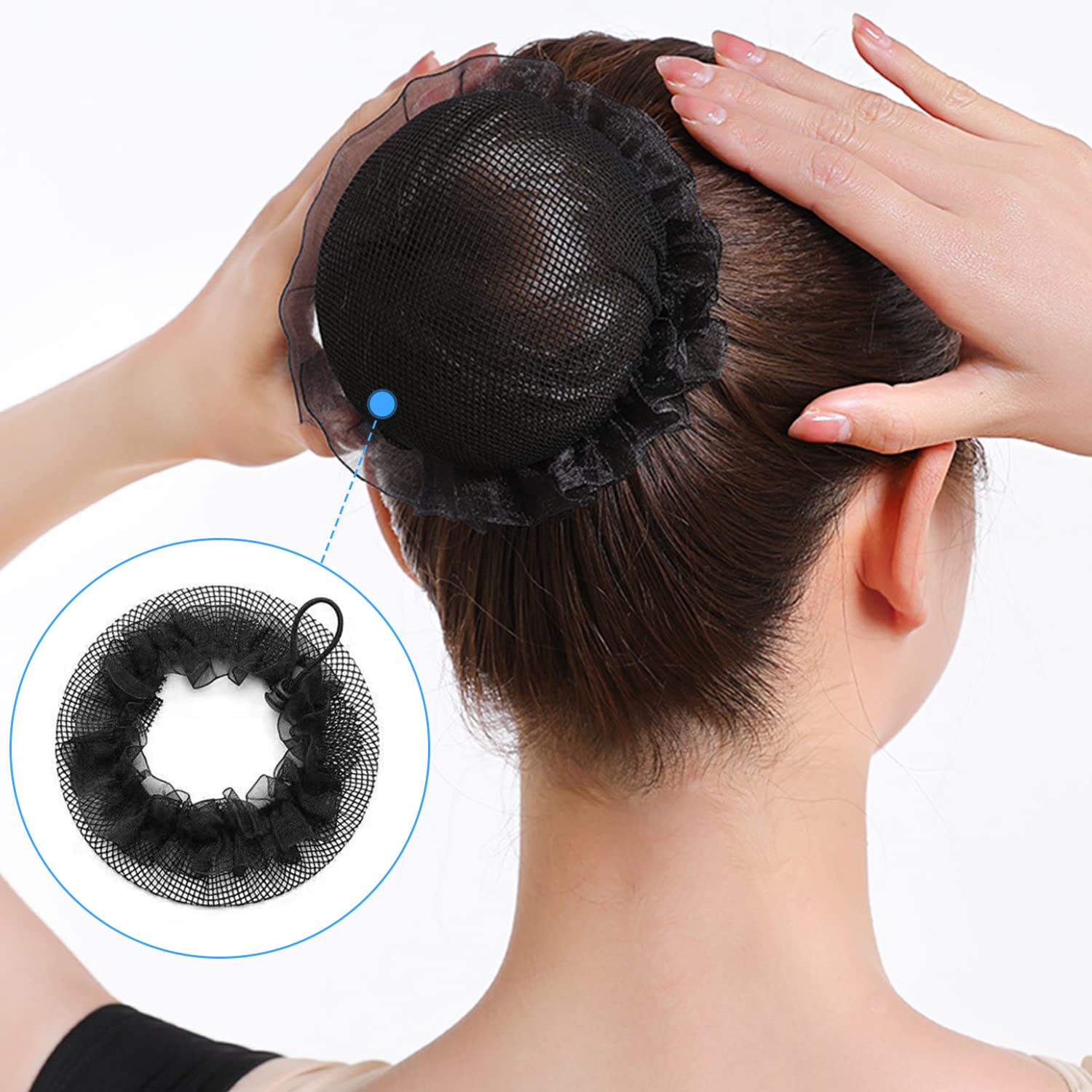 Amazon | Coollooda シニヨンネット【6個セット】髪束ねネット バレエ