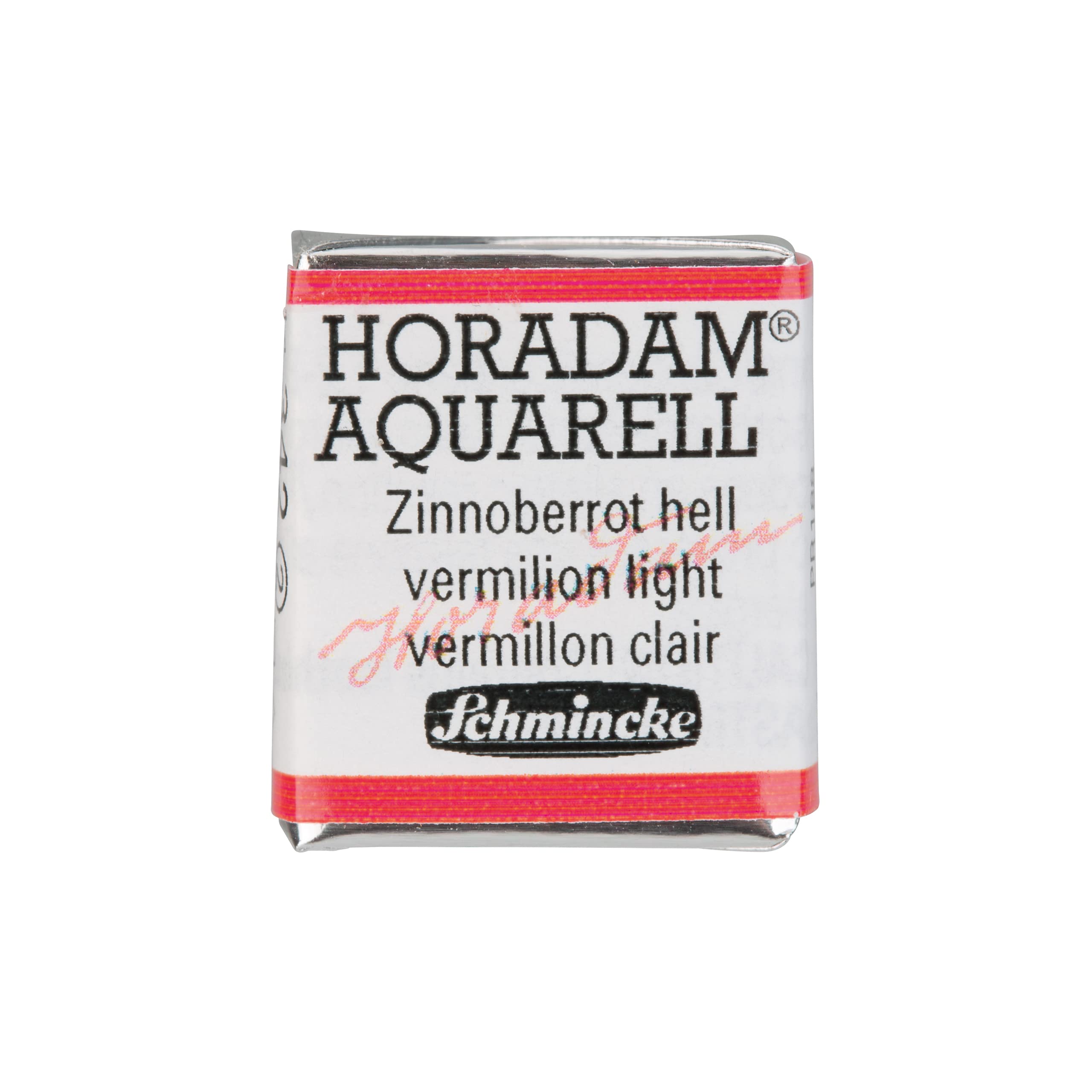 Schmincke - HORADAM® AQUARELL - finest artists' watercolours, 342 Vermilion light, 14 342 044, 1/2 pan — image 1